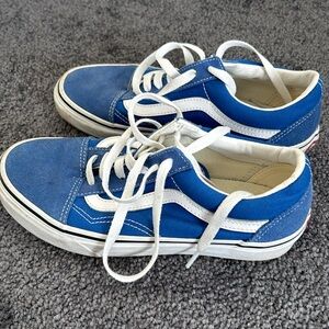 Blue Old Skool Vans 5.5 / Womens 7
